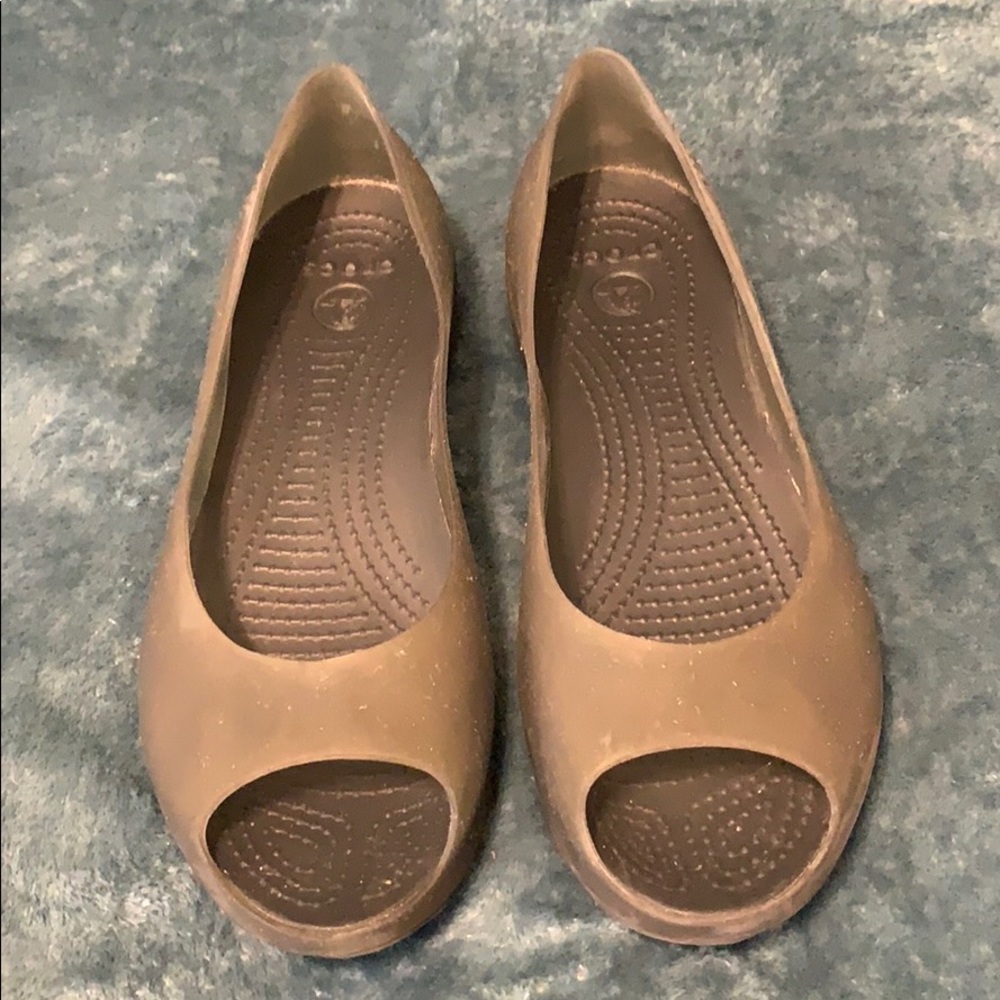 Women’s Croc flat shoes Pewter Size 9